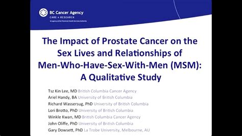 . . Msm and prostate cancer